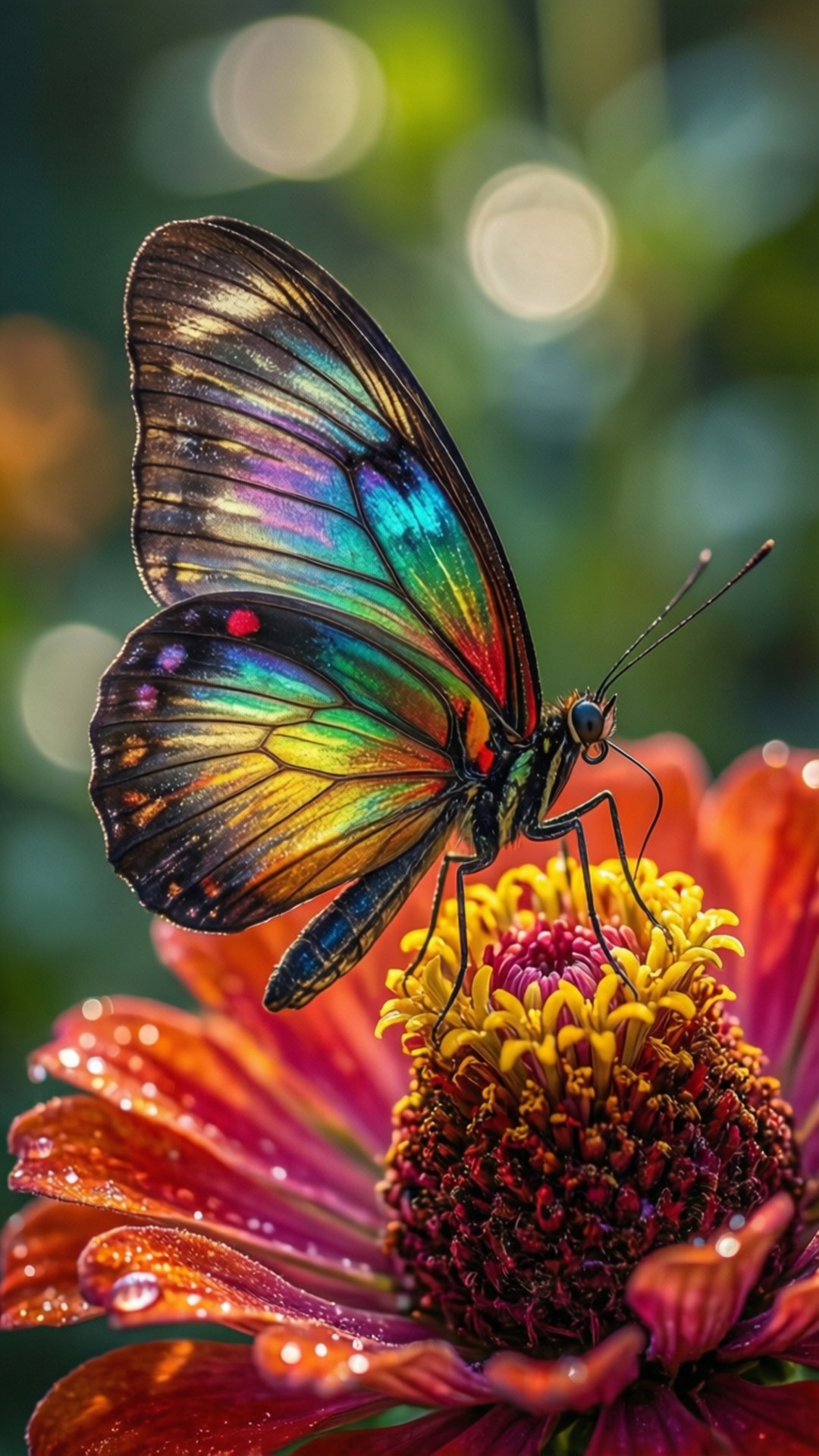 Macro de Mariposa Arcoíris Fondos de pantalla