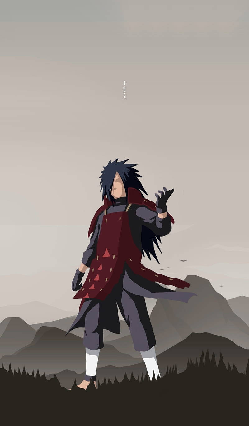 Madara Uchiha de Anime Minimalista para Teléfono Fondos de pantalla