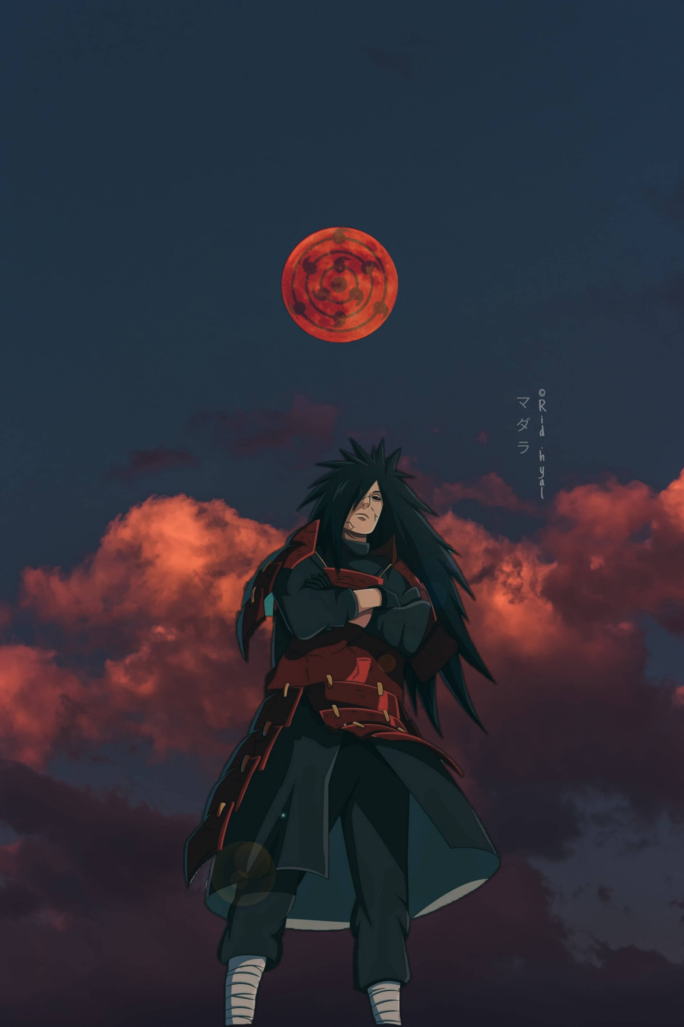 Madara Uchiha Luna Roja Naruto Móvil 4K Fondos de pantalla