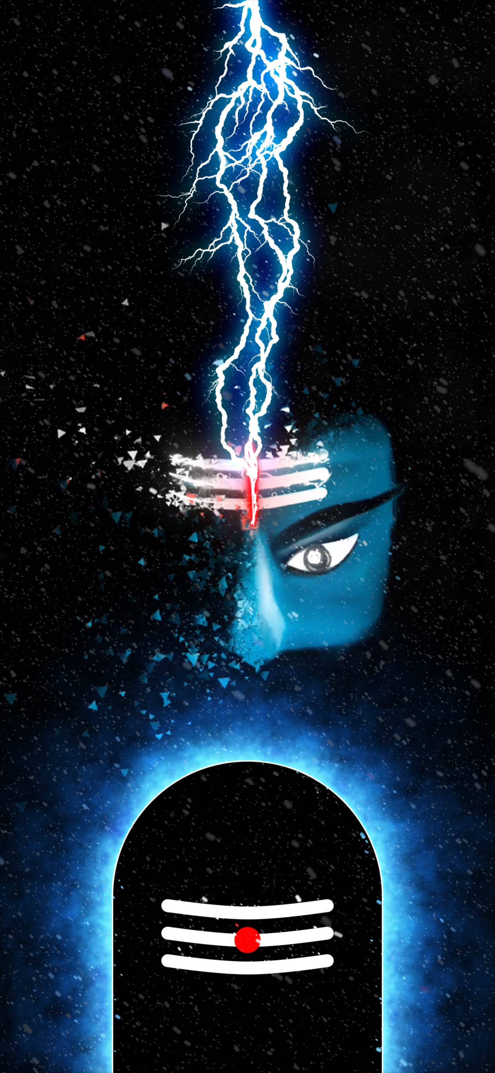 Mahadev Oscuro Relámpago y Símbolo de la Frente HD Fondos de pantalla