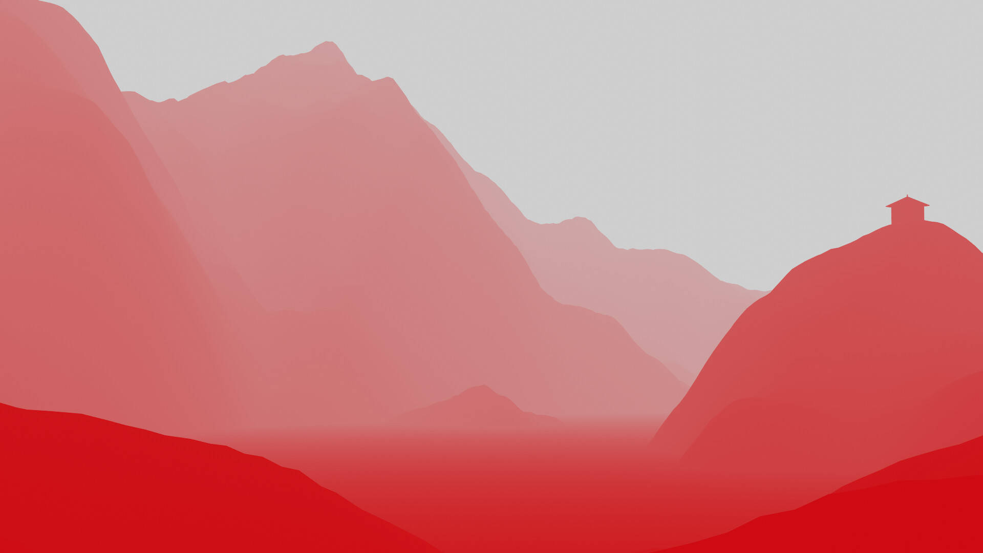 Majestuosa Montaña Roja al Atardecer Fondos de pantalla
