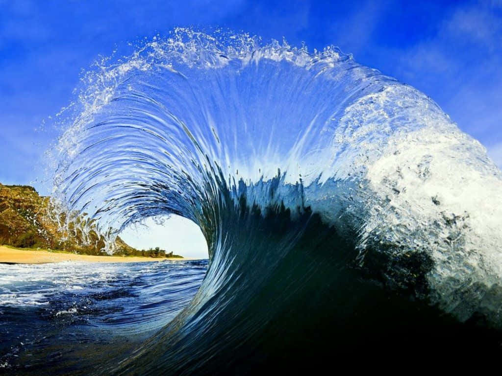 Majestuosas olas del océano al atardecer Fondos de pantalla