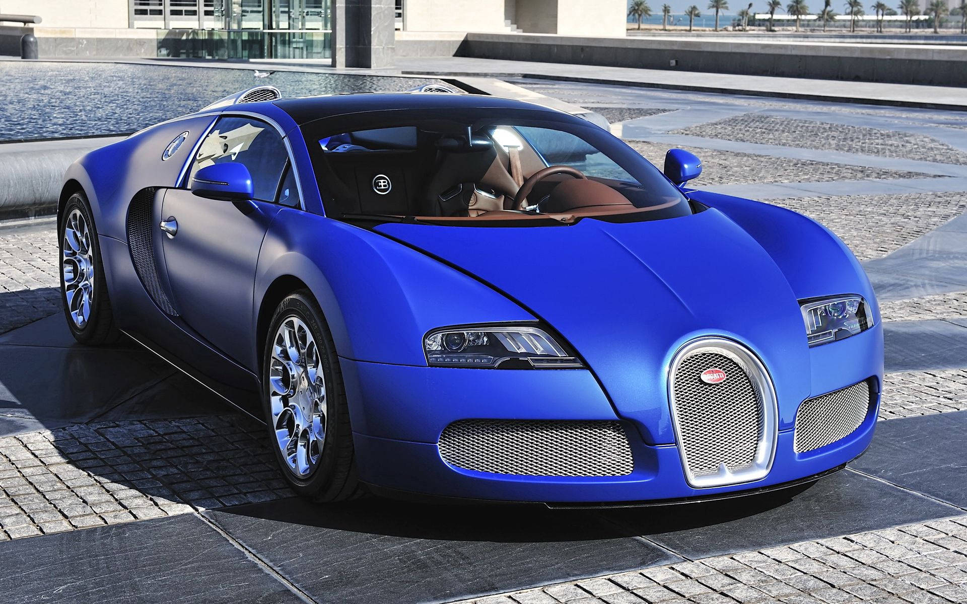 Fondo de Pantalla Clásico Bugatti Veyron Azul Zafiro