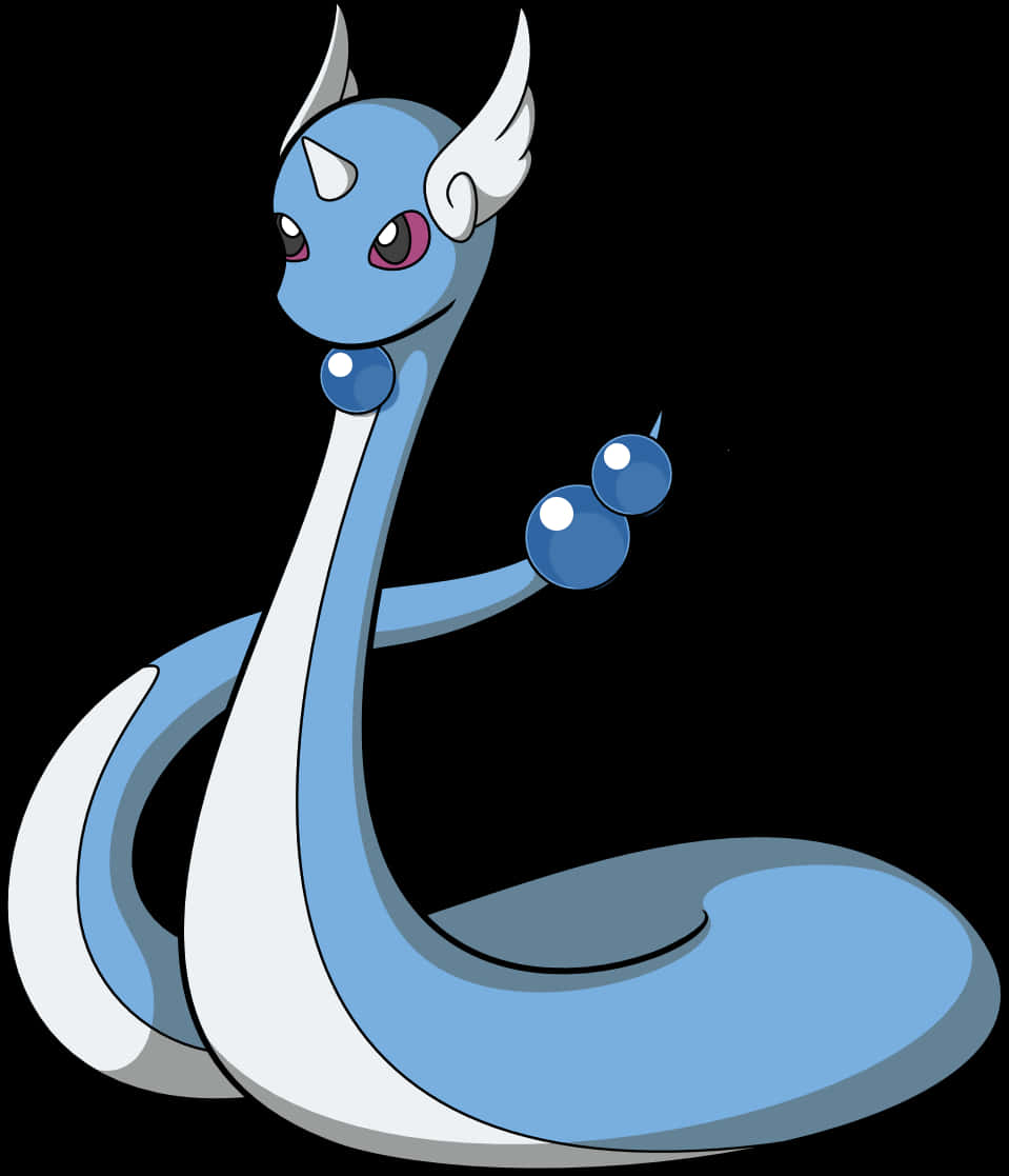 Majestuoso Dratini Pokemon Sobre Fondo Blanco Fondos de pantalla