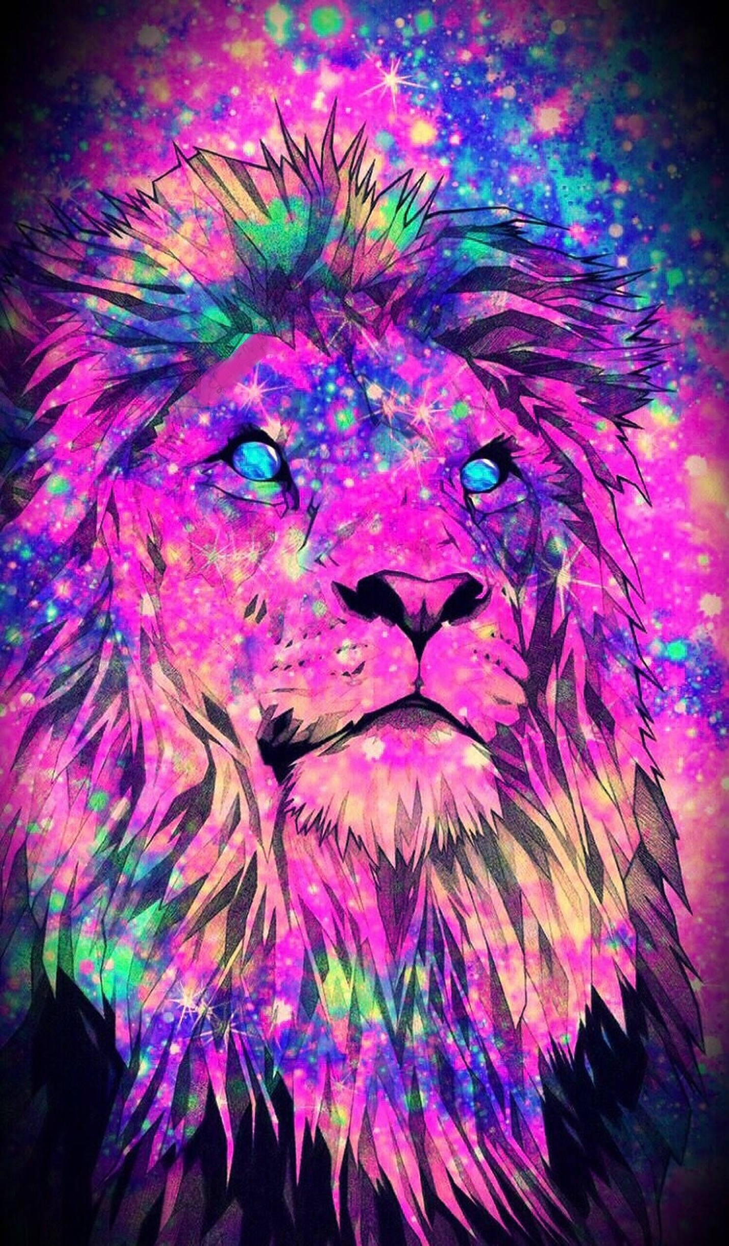 Majestuoso León en la Naturaleza Cósmica Fondos de pantalla
