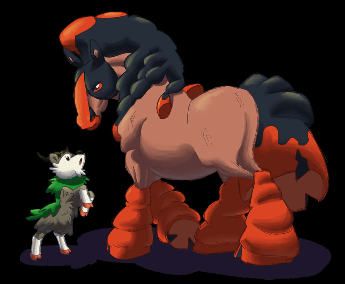 Majestuoso Mudsdale con Skiddo en una pose emocionante Fondos de pantalla