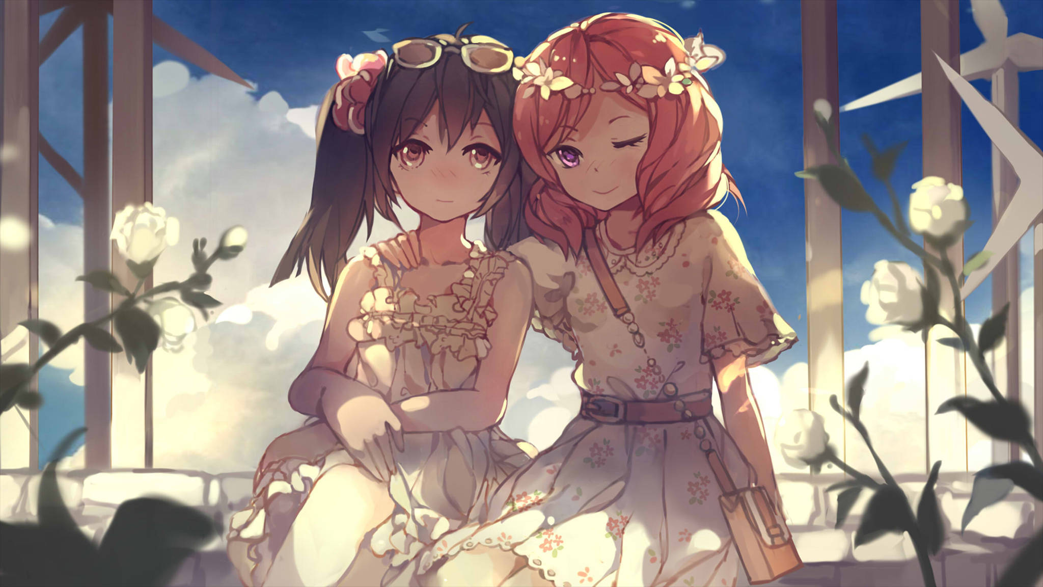 Maki y Nico Lesbianas Anime Fondos de pantalla