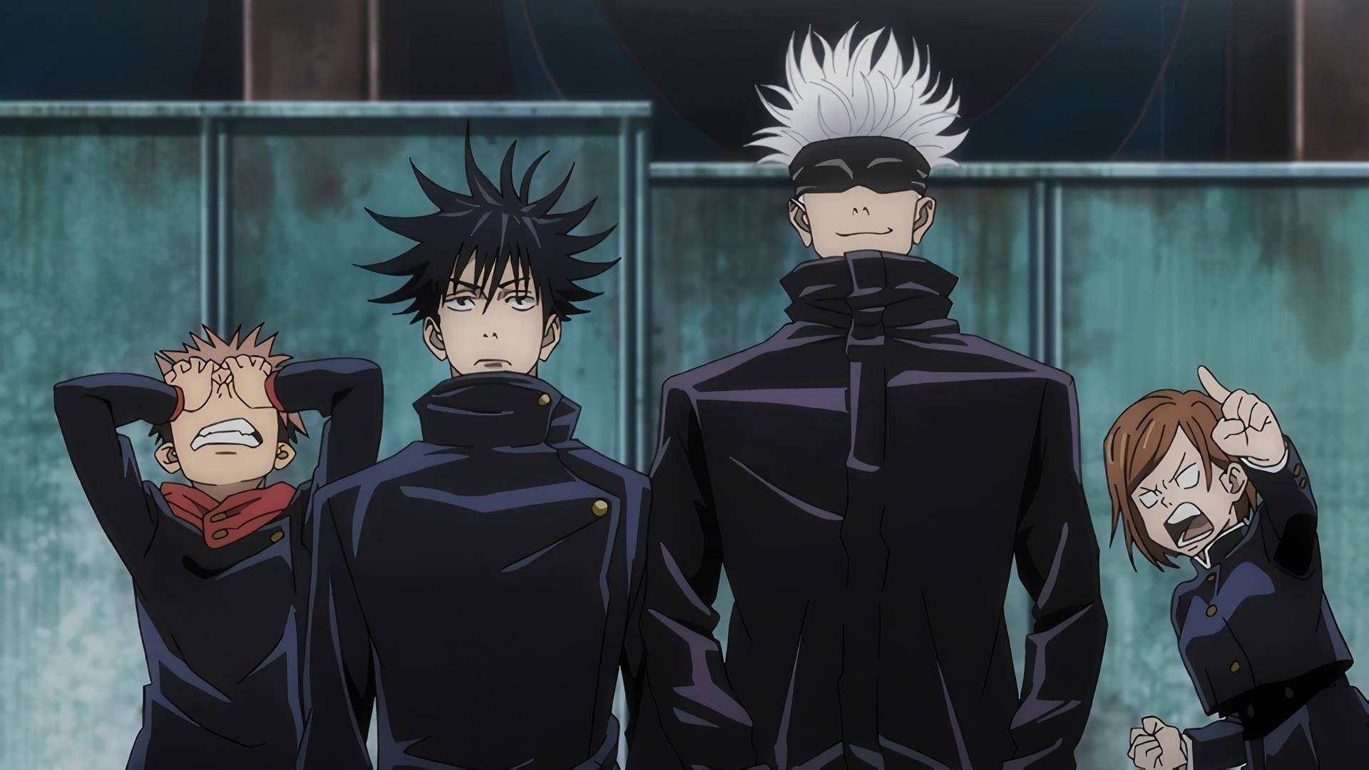 Fondo de pantalla de los adorables protagonistas principales de Jujutsu Kaisen.