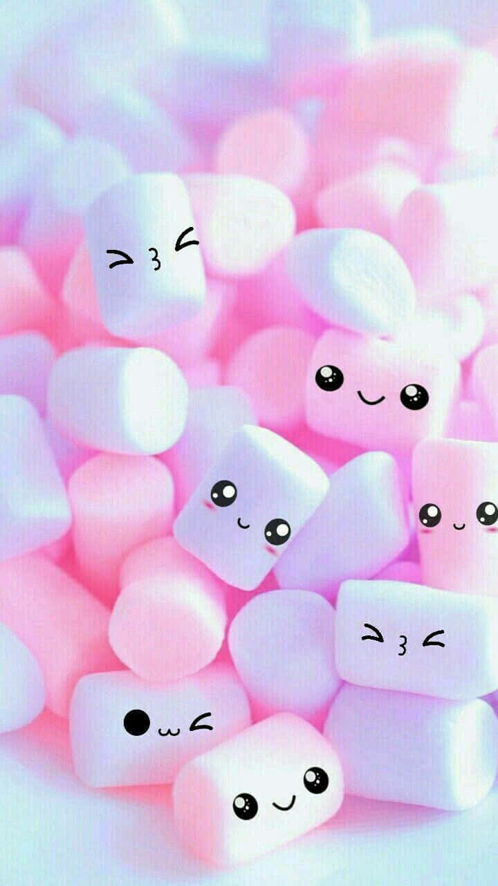 Malvaviscos Sonrientes Bonitos y Tiernos para Teléfono Fondos de pantalla
