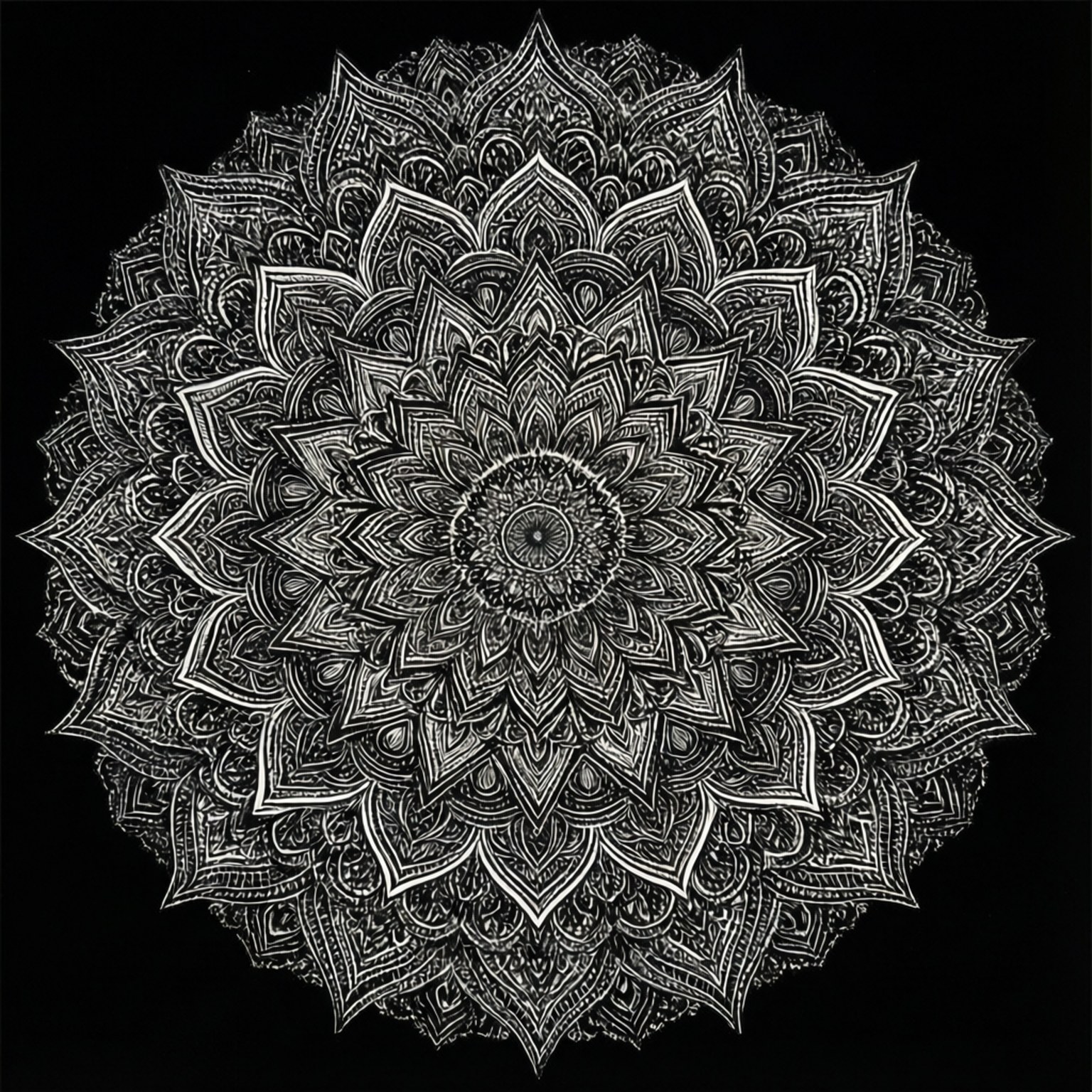 Mandala Blanco y Negro Fondos de pantalla