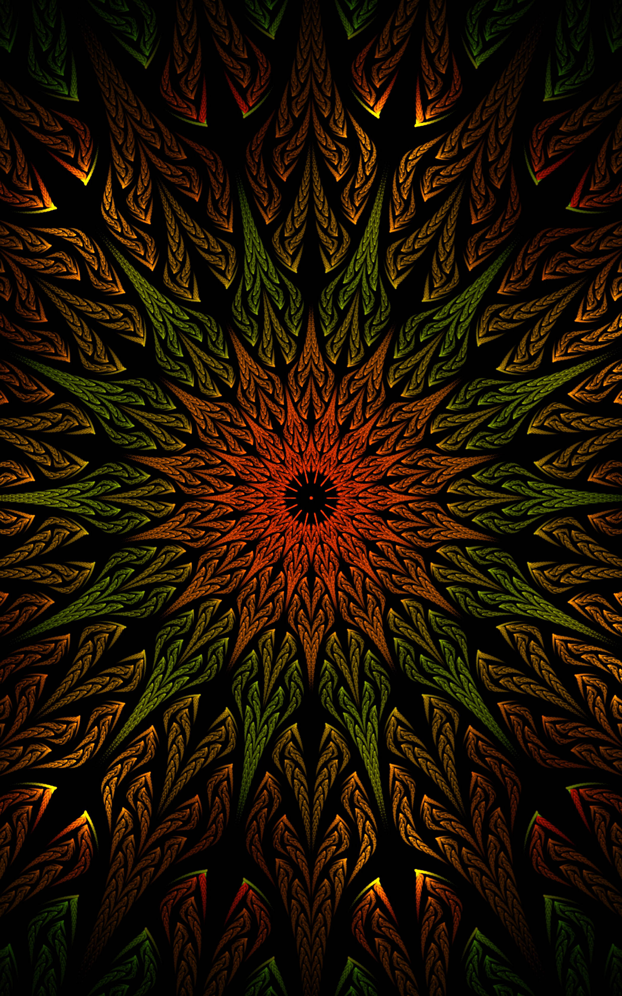 Mándala Fractal Oscuro Fondos de pantalla