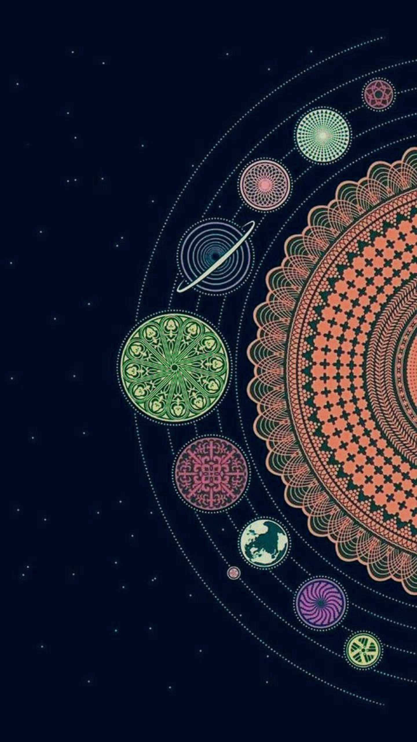 Mandala Solar Estética Espiritual Fondos de pantalla