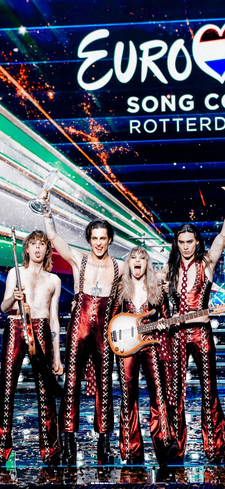 Maneskin de Pie en el Escenario Fondos de pantalla