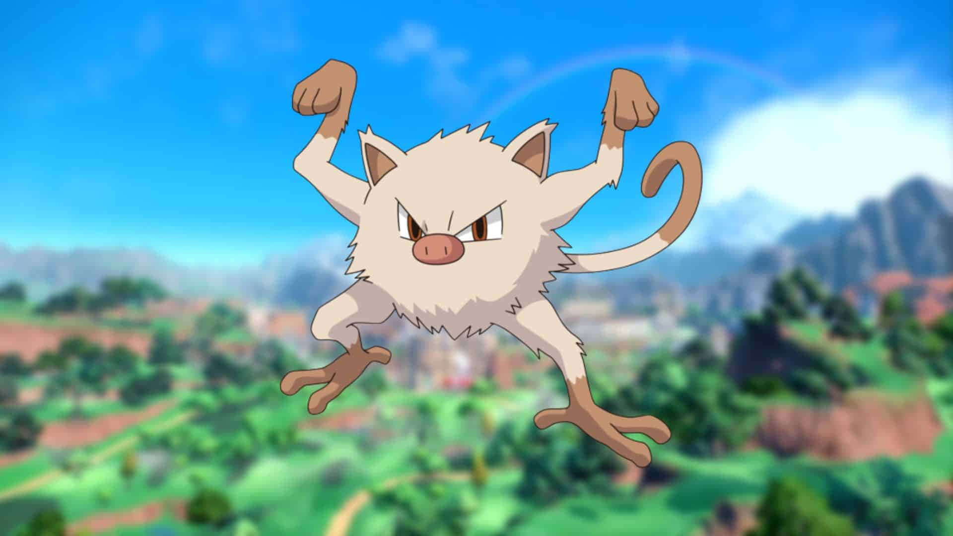 Mankey sin evolucionar Primeape ilustración 2D Fondos de pantalla