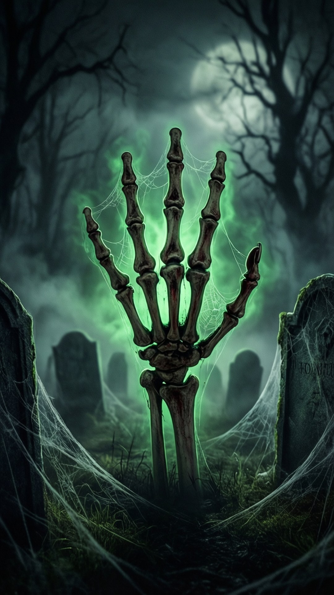 Mano de Esqueleto en Tumba Fondos de pantalla