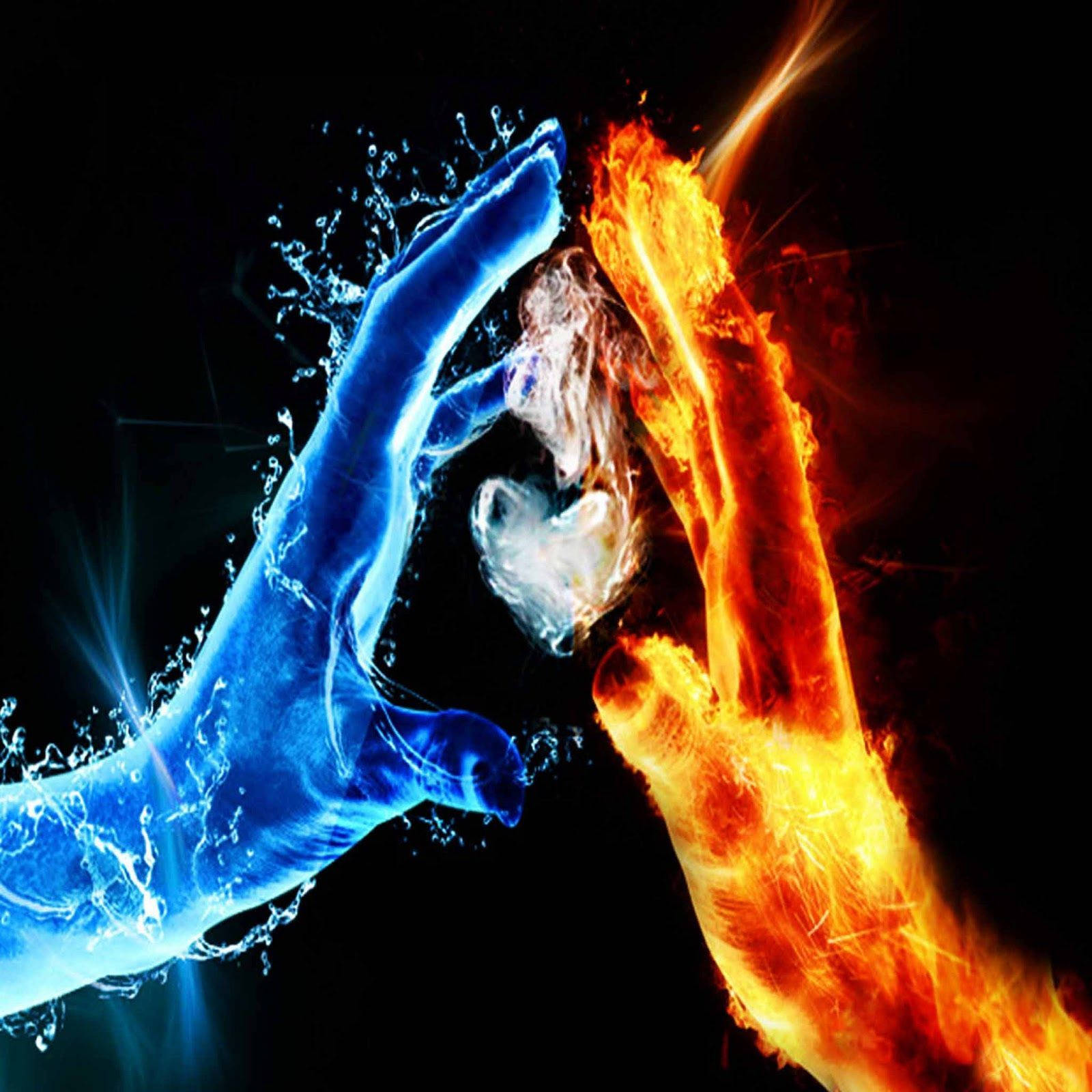 Mano de Fuego y Hielo Fondos de pantalla