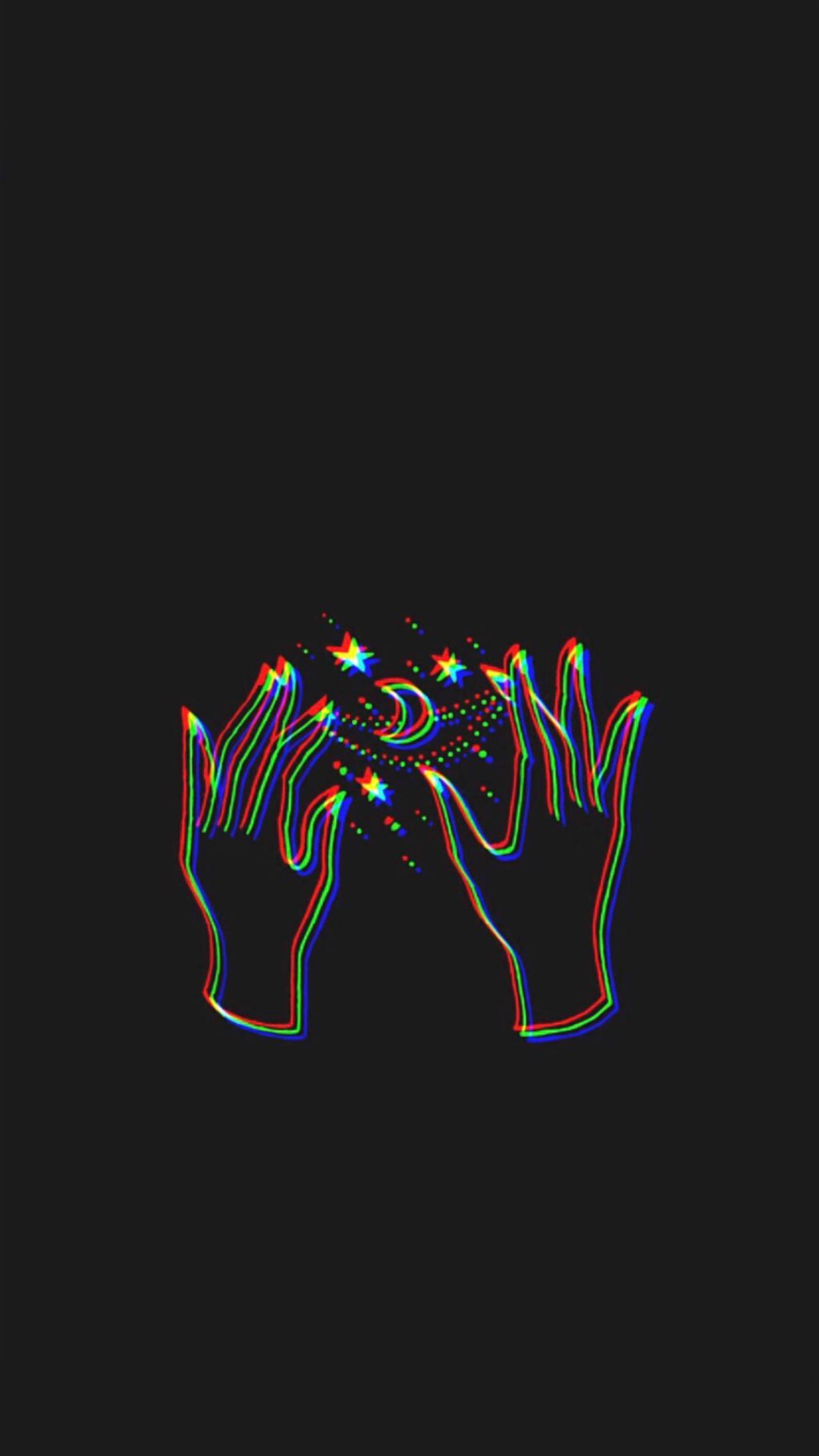 Manos mágicas de estética oscura y psicodélica Fondos de pantalla