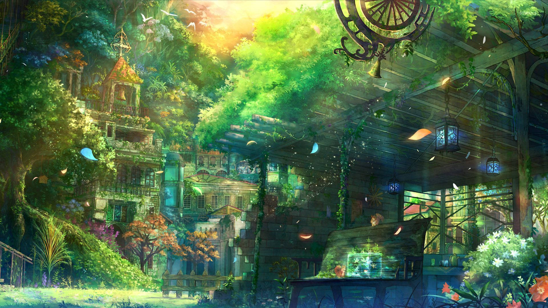 Mansión Estética en el Bosque Artístico Fondos de pantalla