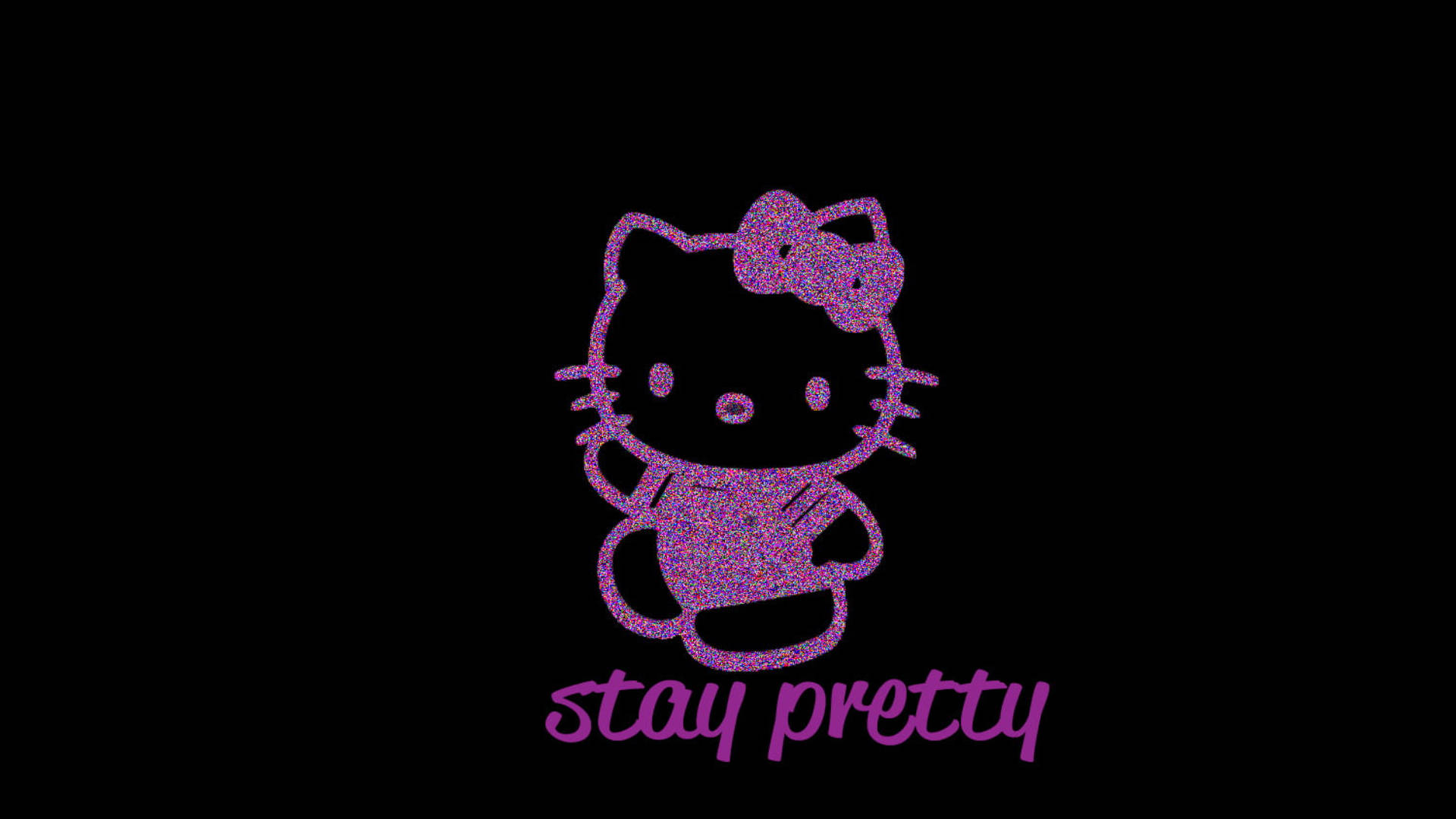 Mantente Linda Hello Kitty Negro Fondos de pantalla