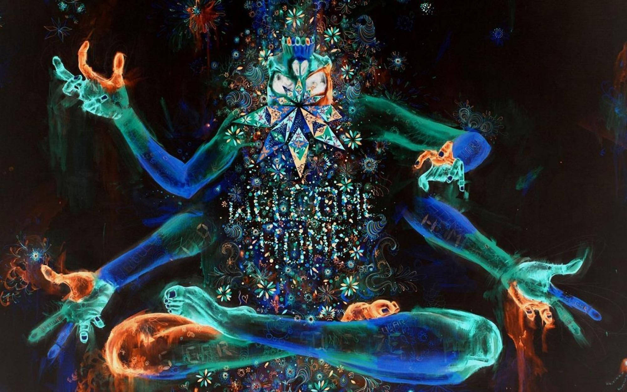 Mantra de Shiva con estética oscura y psicodélica Fondos de pantalla
