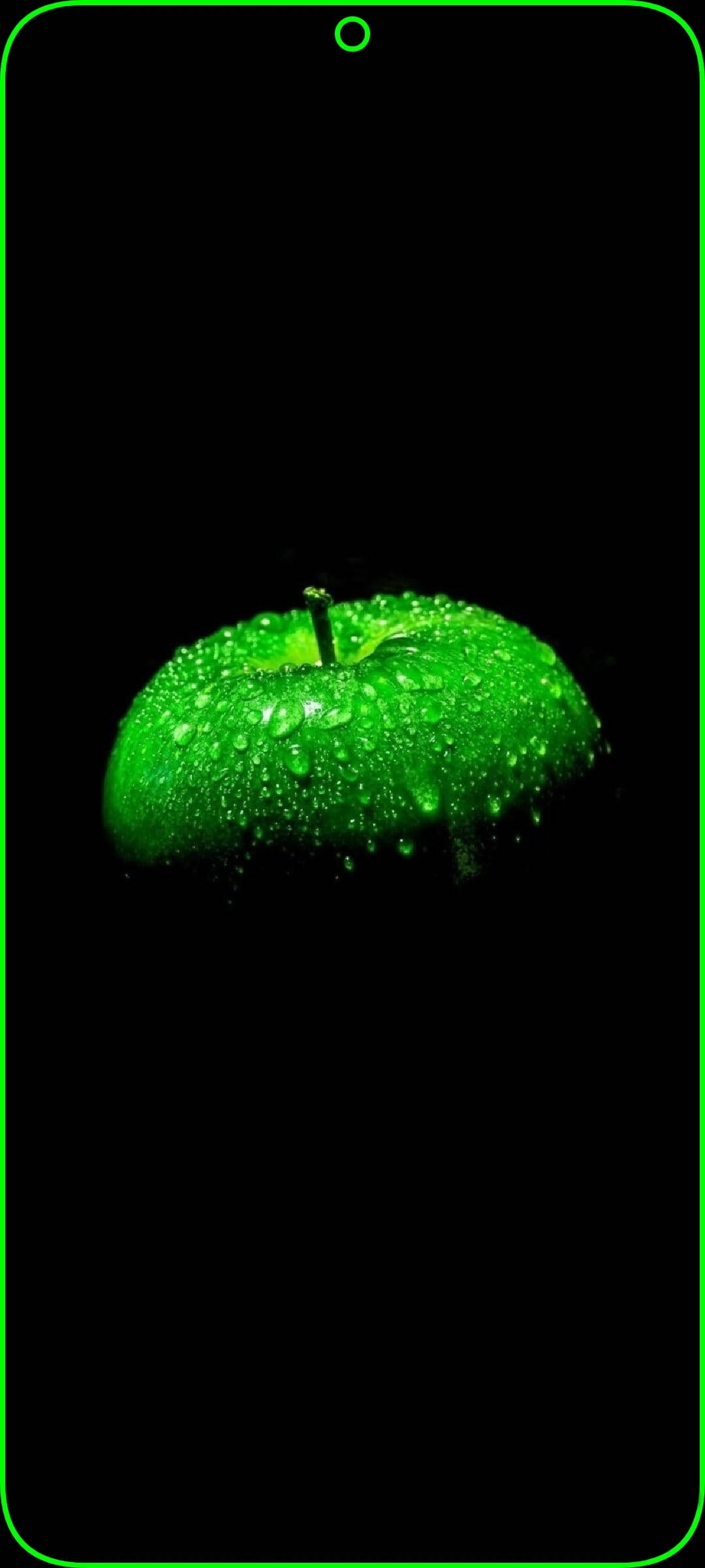 Manzana Verde con Agujero 4K Fondos de pantalla