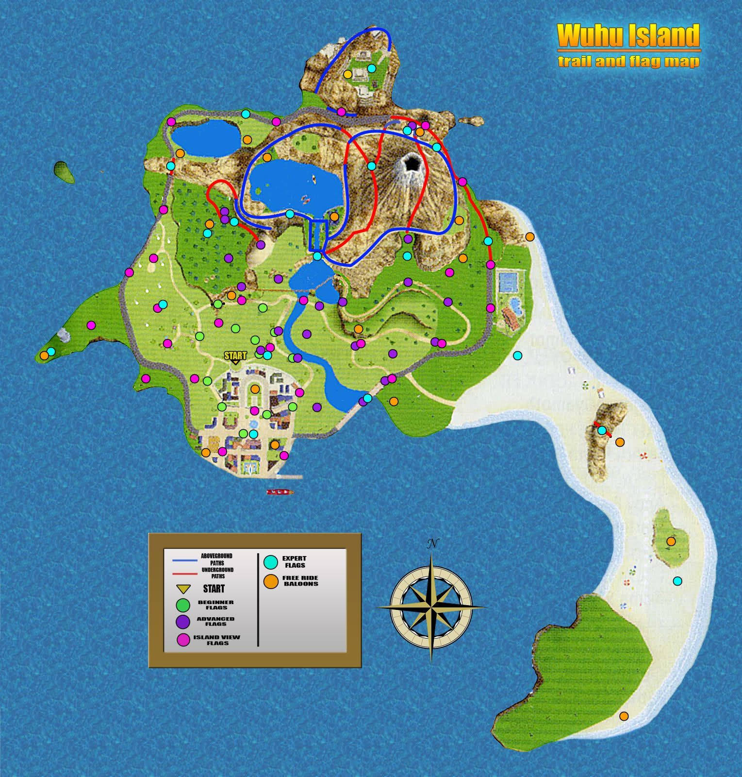Mapa del juego Wuhu Island de Wii Sports Resort Fondos de pantalla