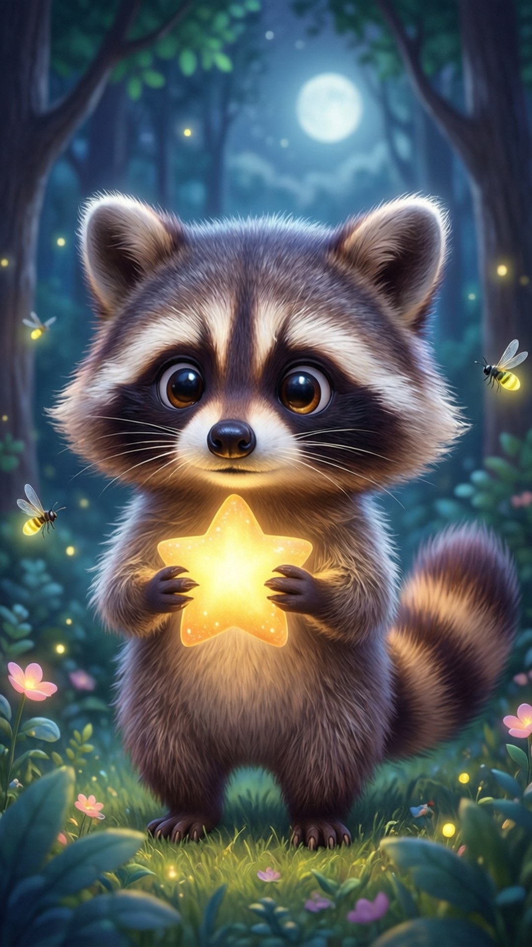 Mapache con una estrella Fondos de pantalla