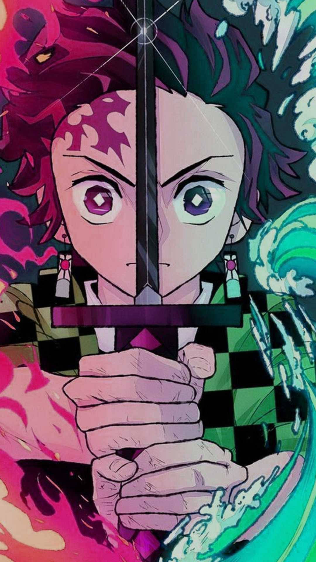 Marca en la frente de Tanjiro Demon Slayer iPhone Fondos de pantalla
