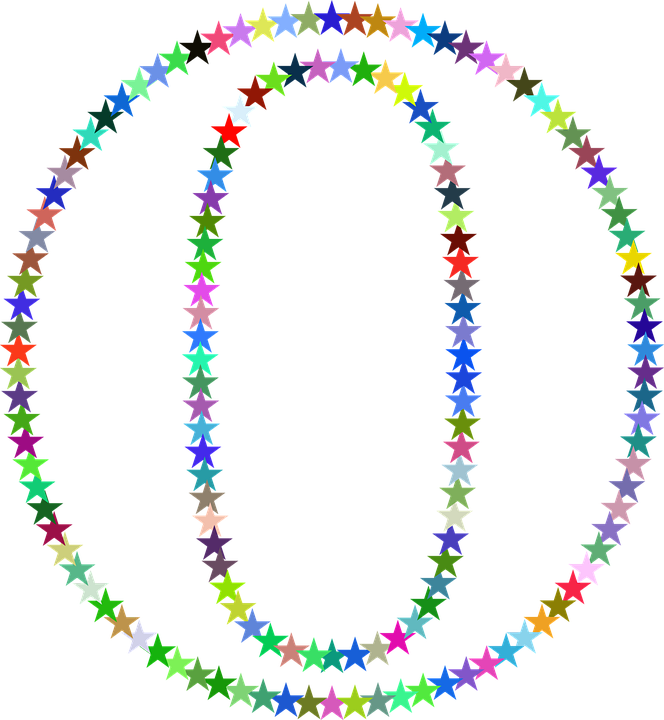 Marco circular de estrellas coloridas Fondos de pantalla