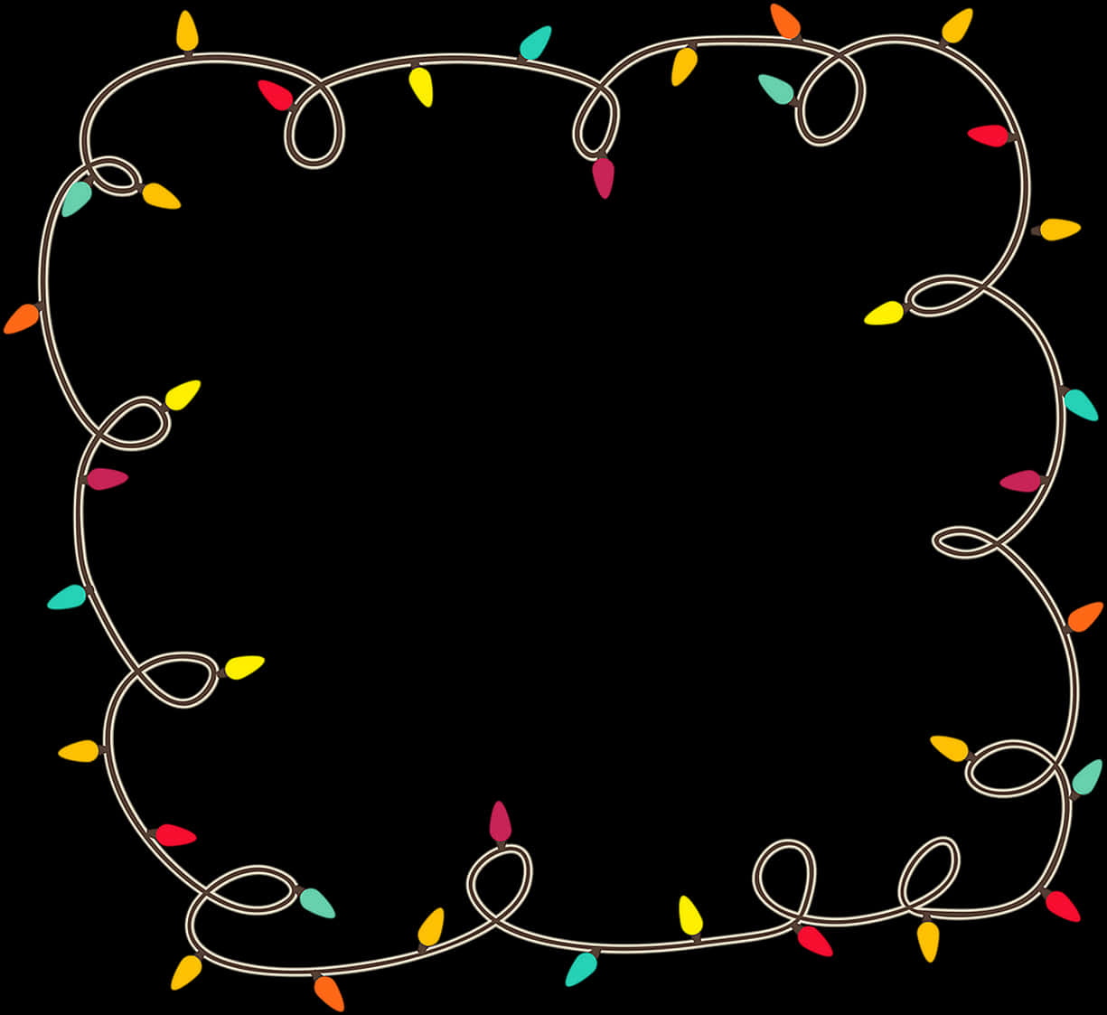 Marco Colorido de Luces Navideñas Fondos de pantalla
