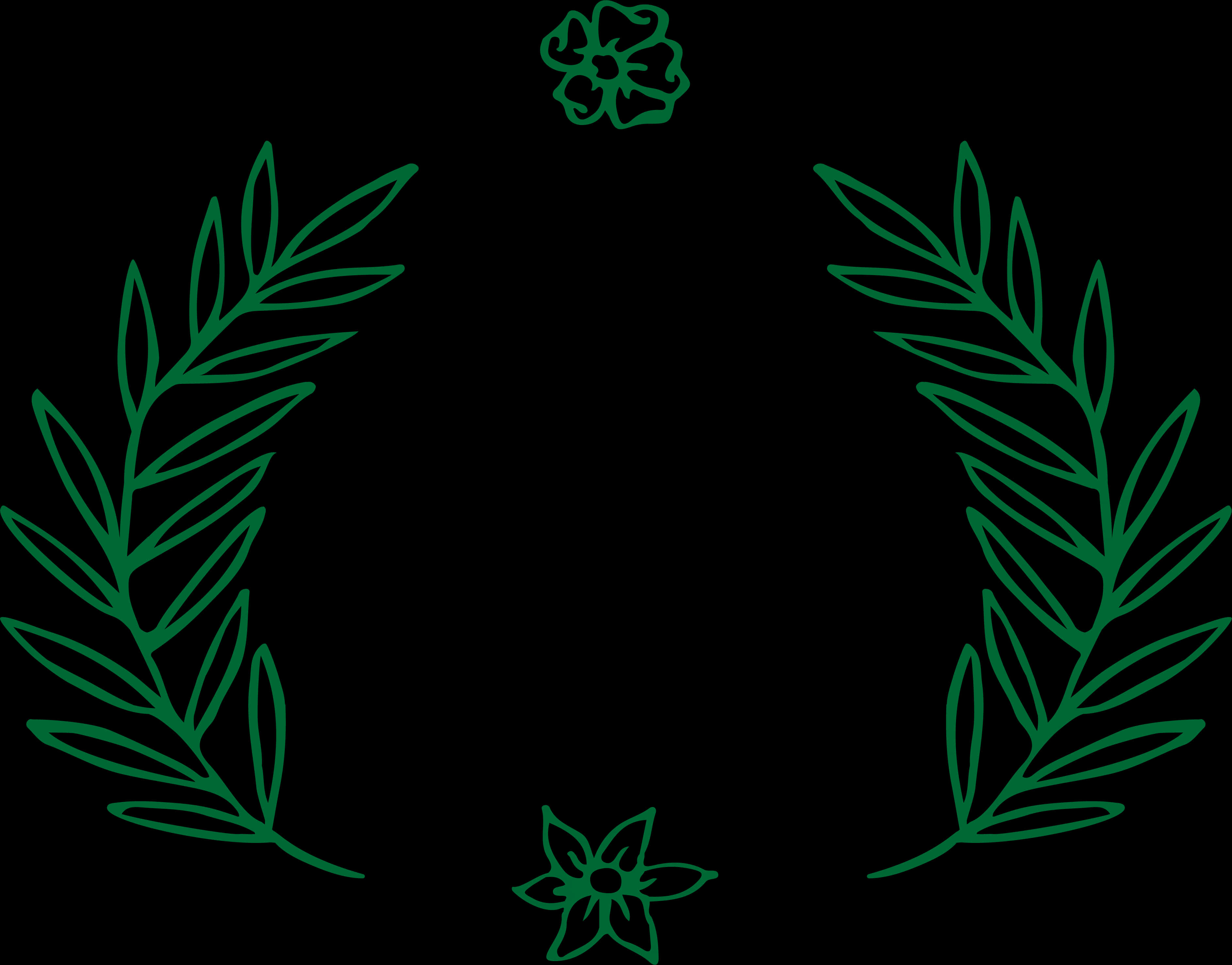 Marco de Corona de Laurel Verde Fondos de pantalla