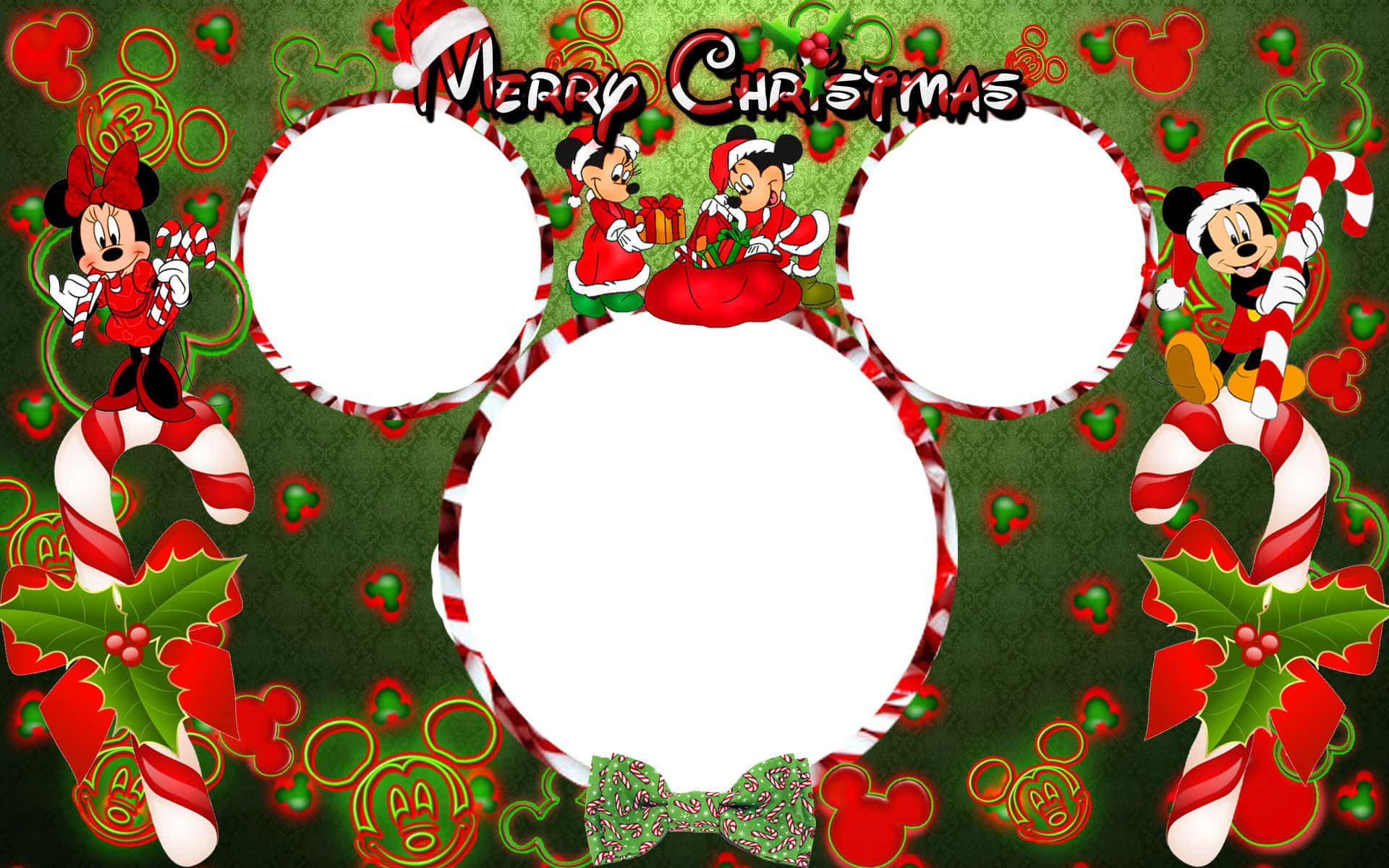 marco de Mickey Mouse navideño Fondos de pantalla