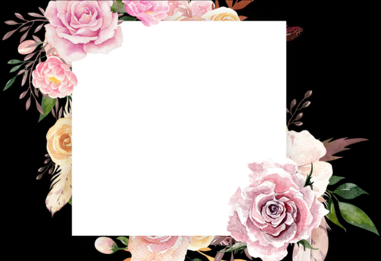 Marco floral elegante para plantilla Fondos de pantalla