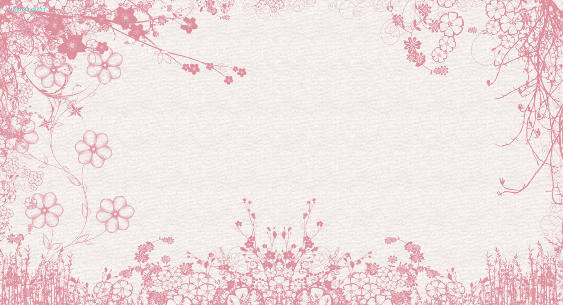 marco floral rosa con fondo blanco Fondos de pantalla