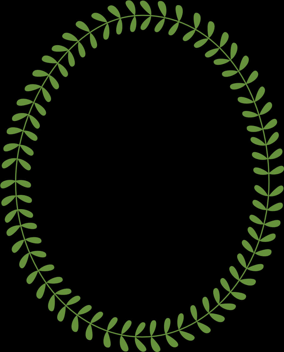 Marco Ovalado de Hoja Verde Fondos de pantalla