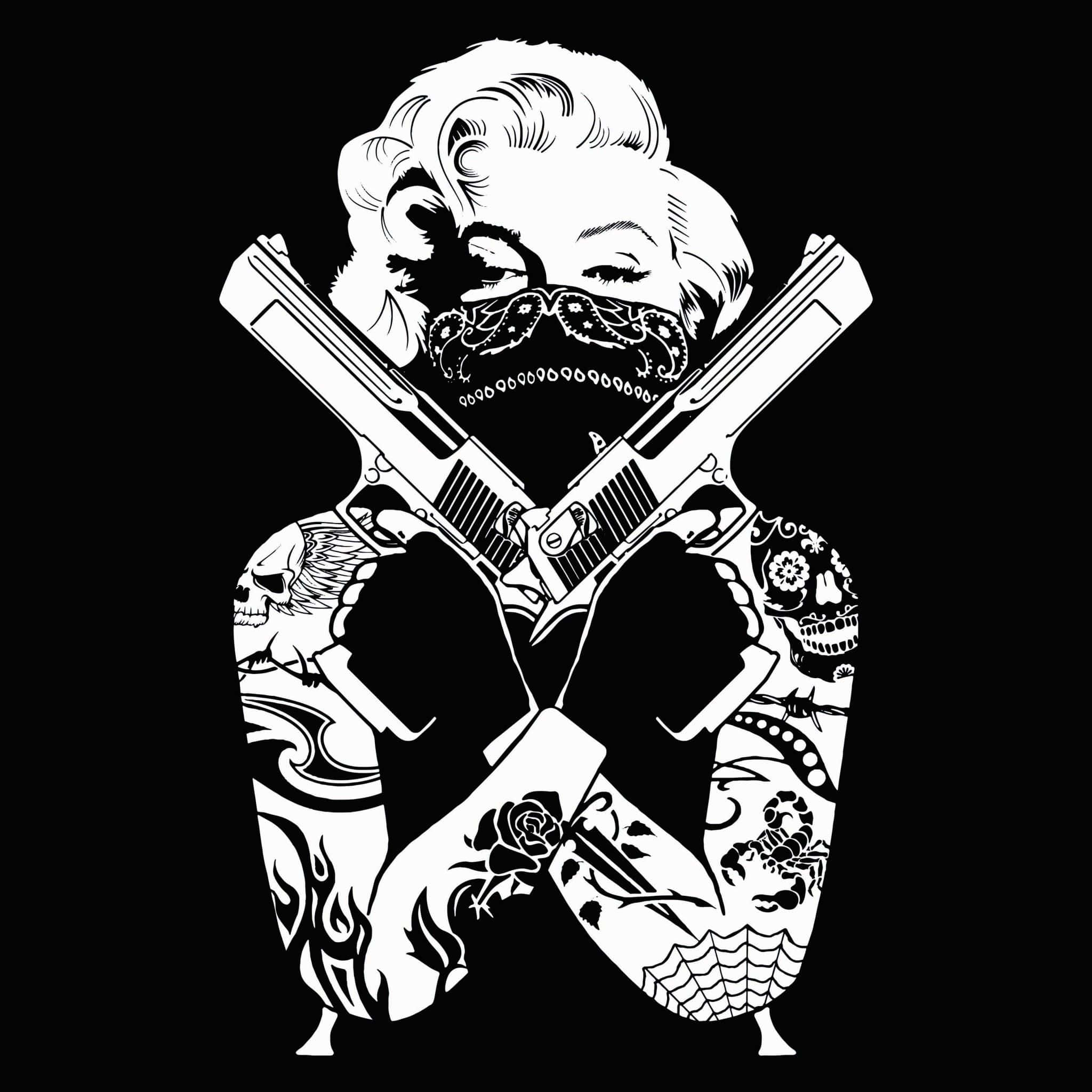 Marilyn Monroe Pandillera Negra Fondos de pantalla