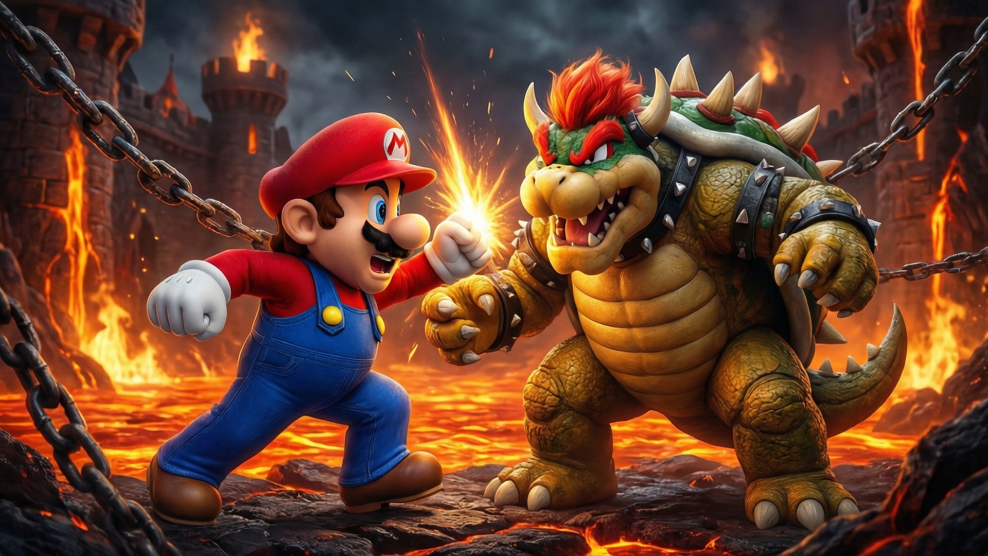 Mario contra Bowser Fondos de pantalla