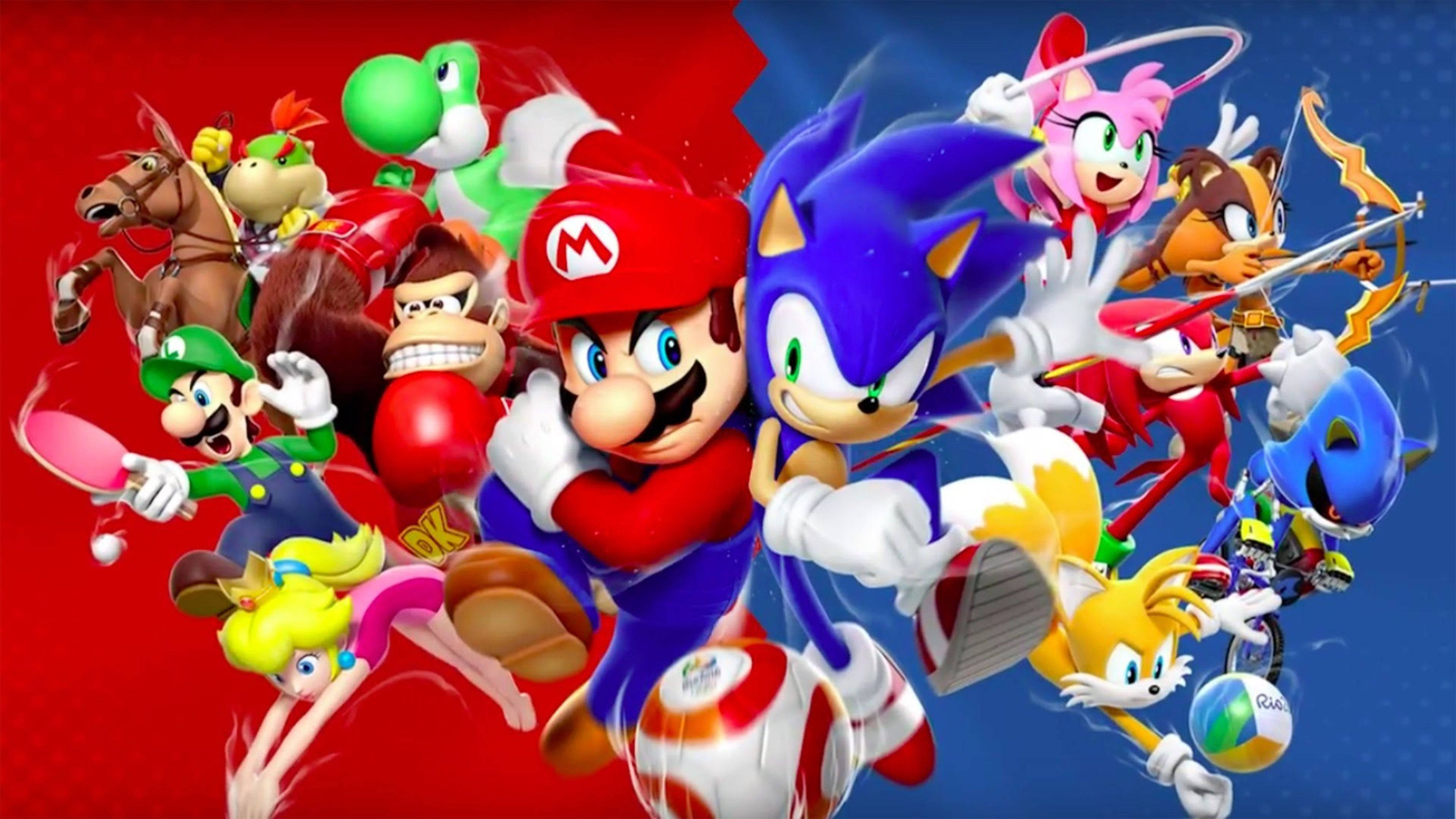 ¡Mario y Sonic se unen para una aventura divertida! Fondos de pantalla