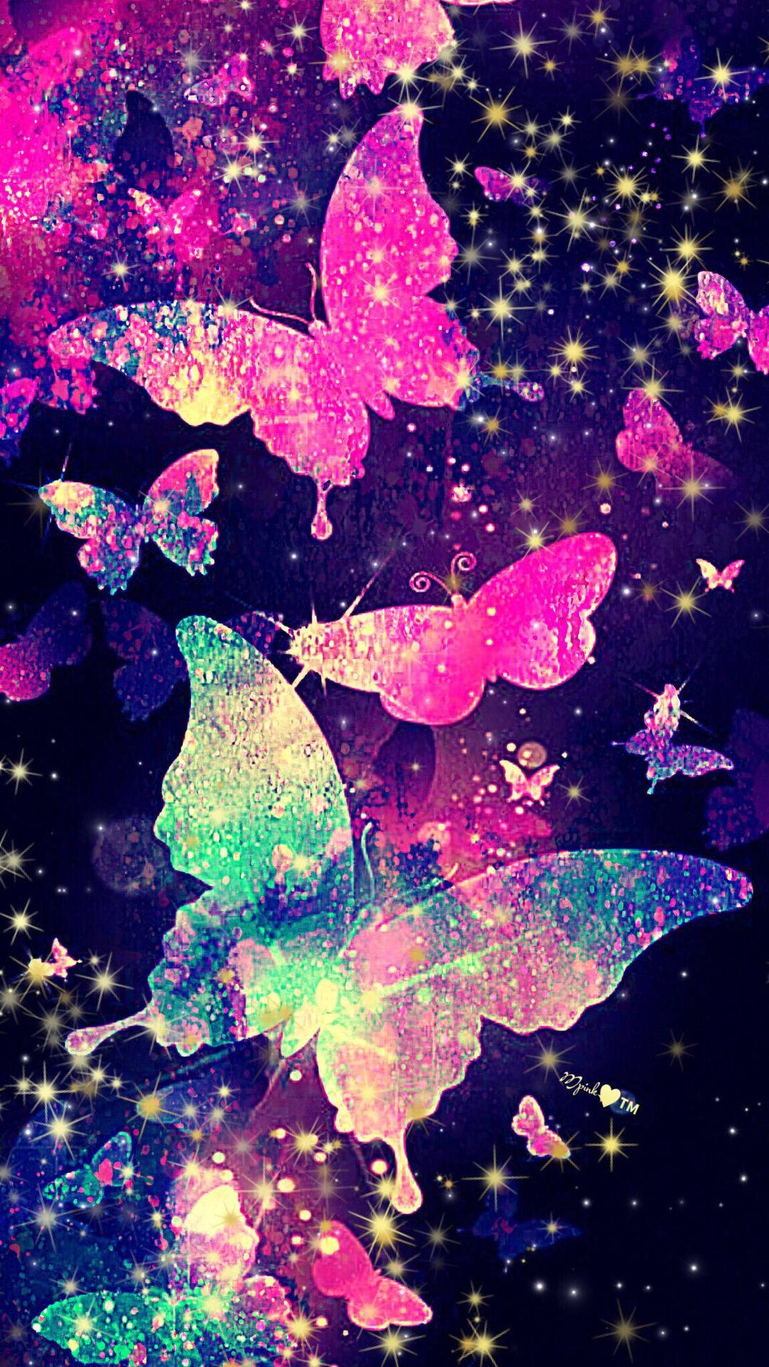 Mariposa estética alas brillantes Fondos de pantalla