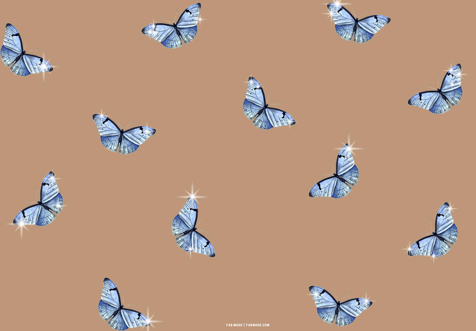 Fondo de pantalla de mariposa estética con alas brillantes