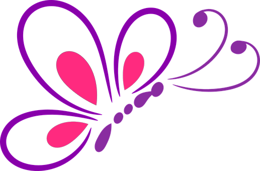 Mariposa gráfica abstracta en rosa y púrpura Fondos de pantalla
