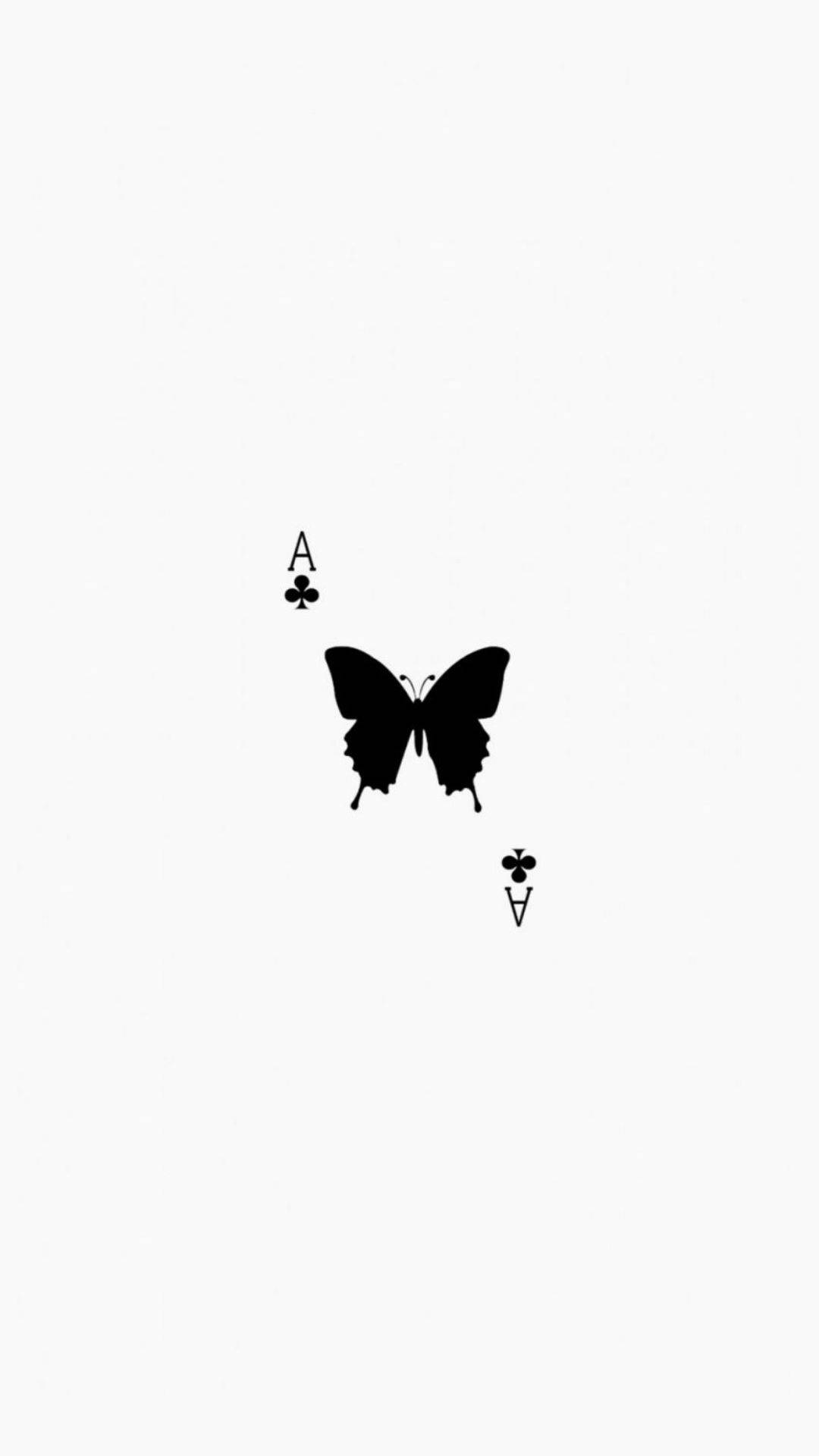 Mariposa oscura estética blanca Fondos de pantalla