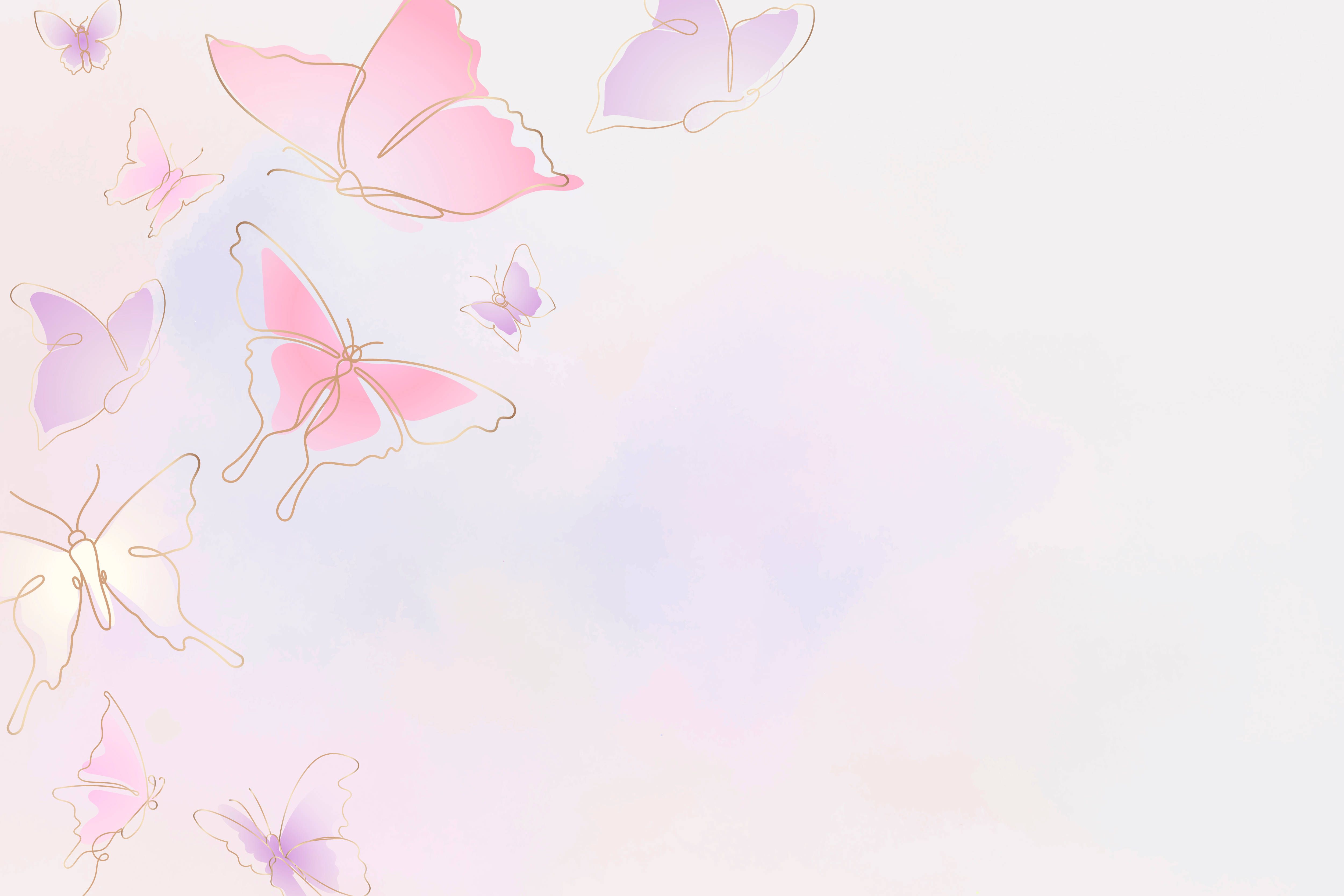 Mariposa Pastel Estética Computadora Fondos de pantalla