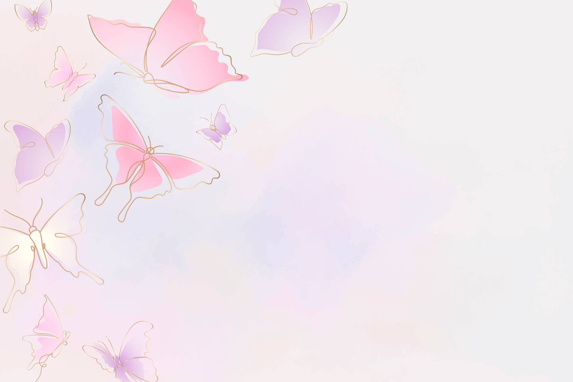 Mariposa Pastel Estética Computadora Fondos de pantalla