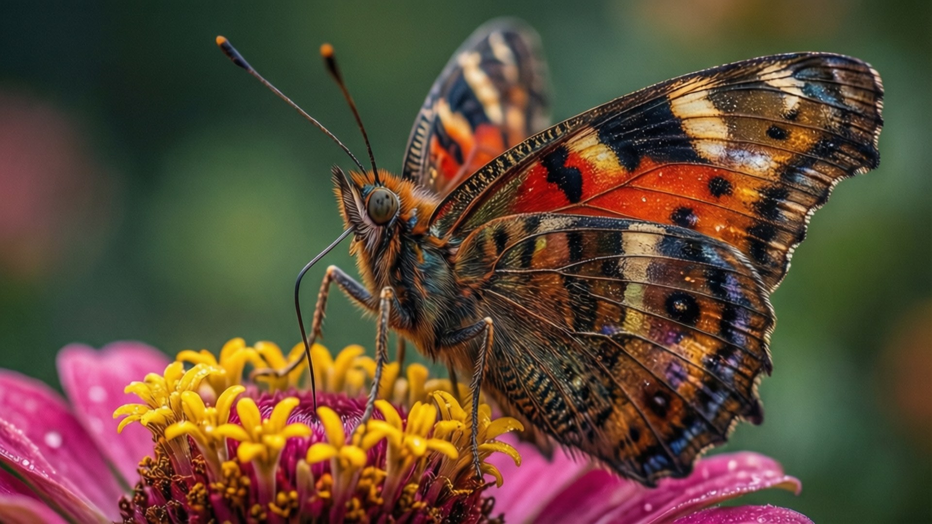 Mariposa sobre flor Fondos de pantalla