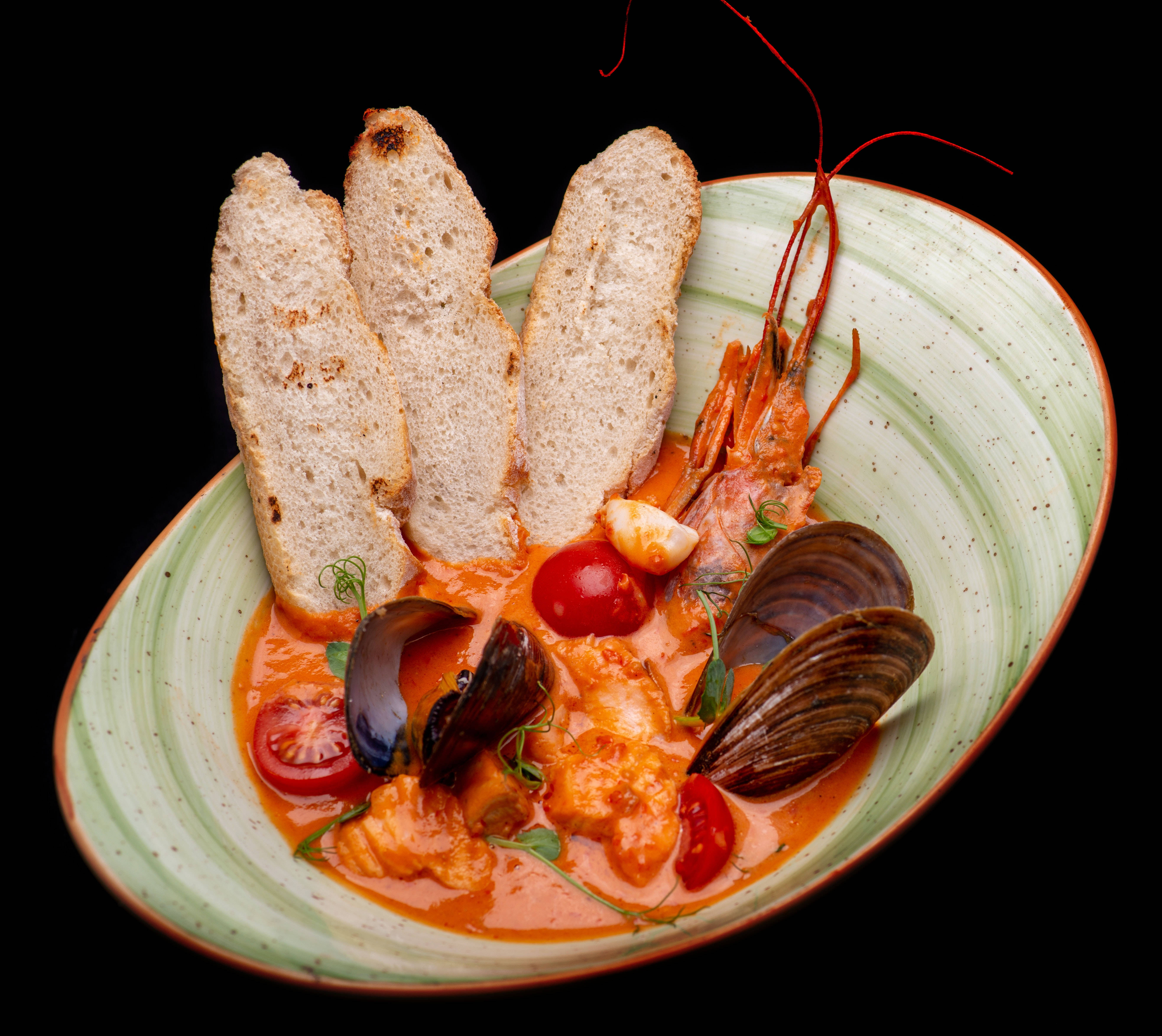 Mariscos con Pan 2560x1440 Comida Fondos de pantalla