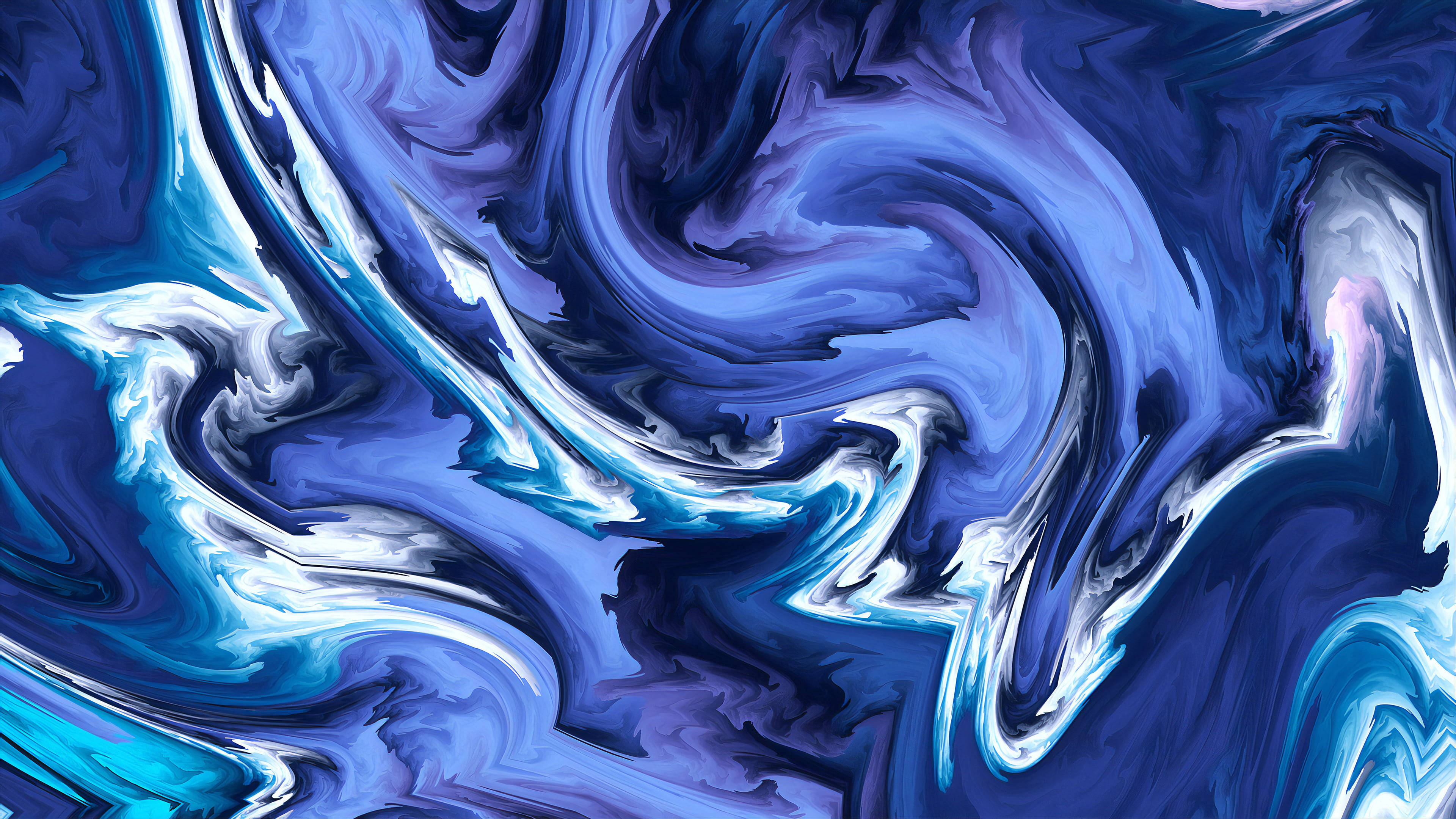 Mármol Pintado Estética Azul Oscuro HD Fondos de pantalla