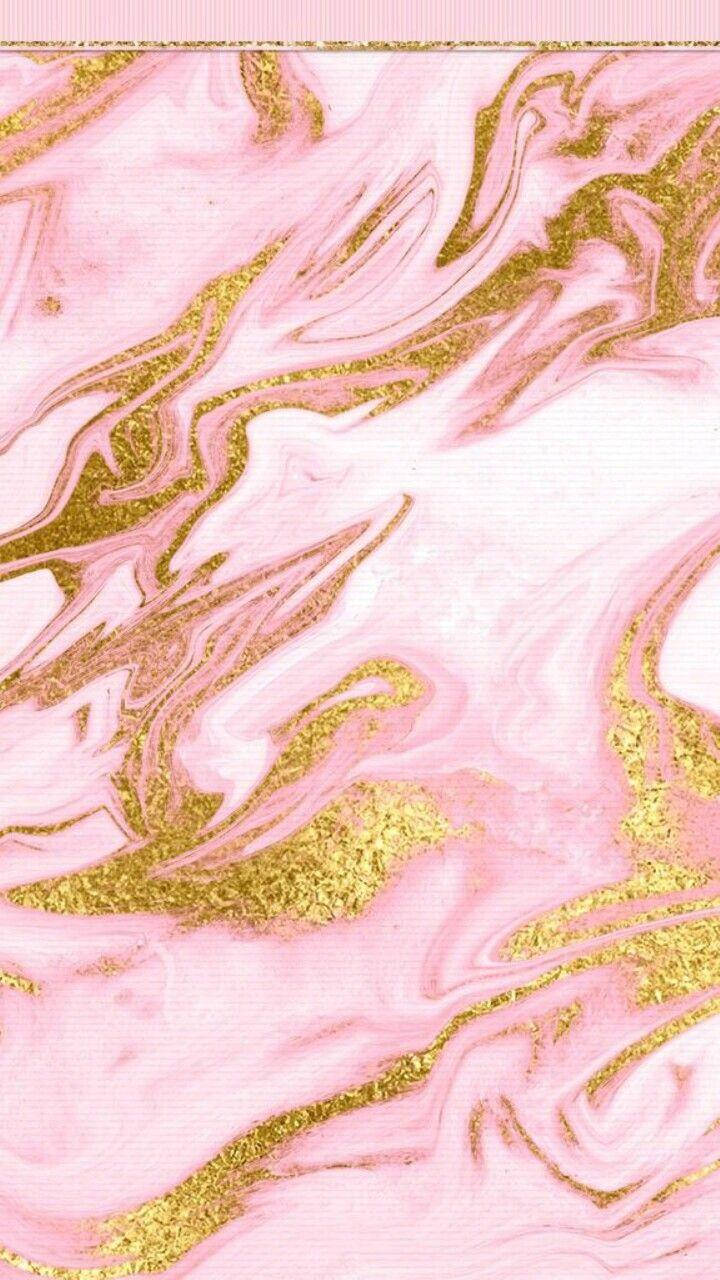 Mármol Rosa Estética Dorada Fondos de pantalla