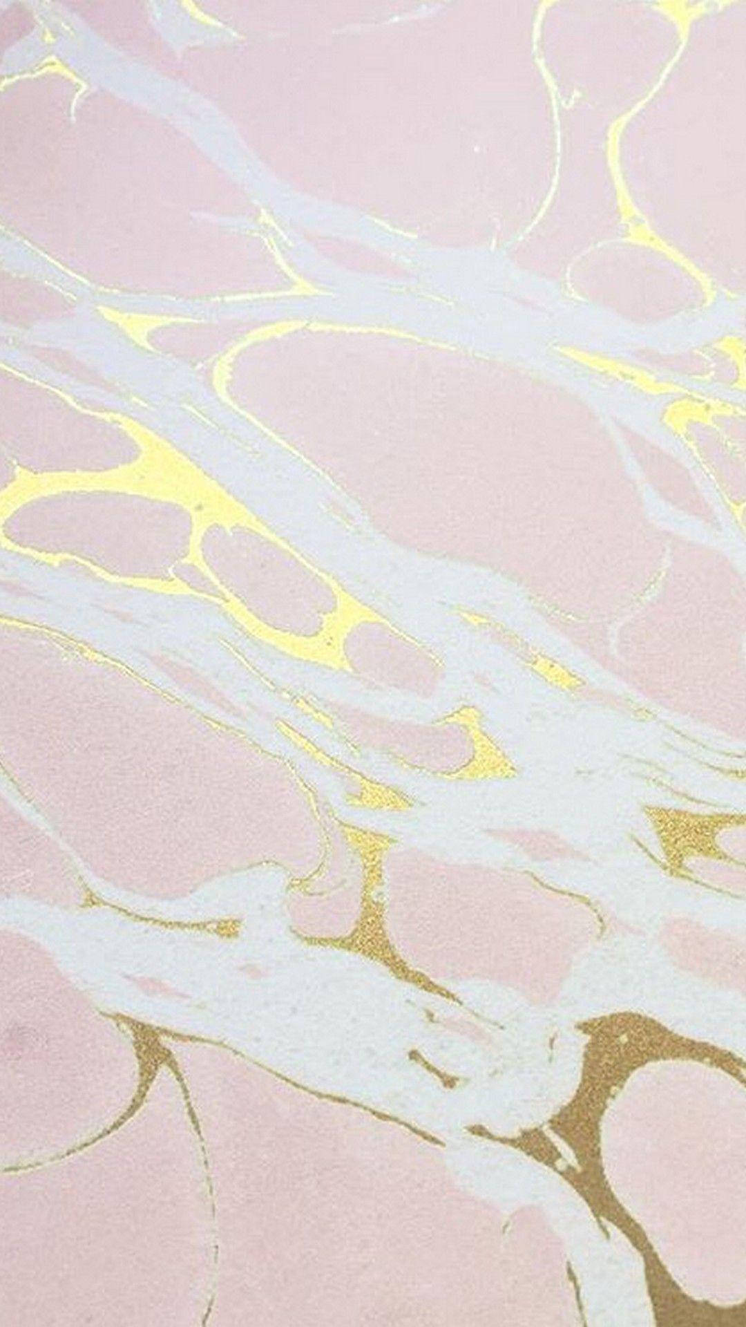 Mármol Rosa y Blanco con Acento Dorado Fondos de pantalla
