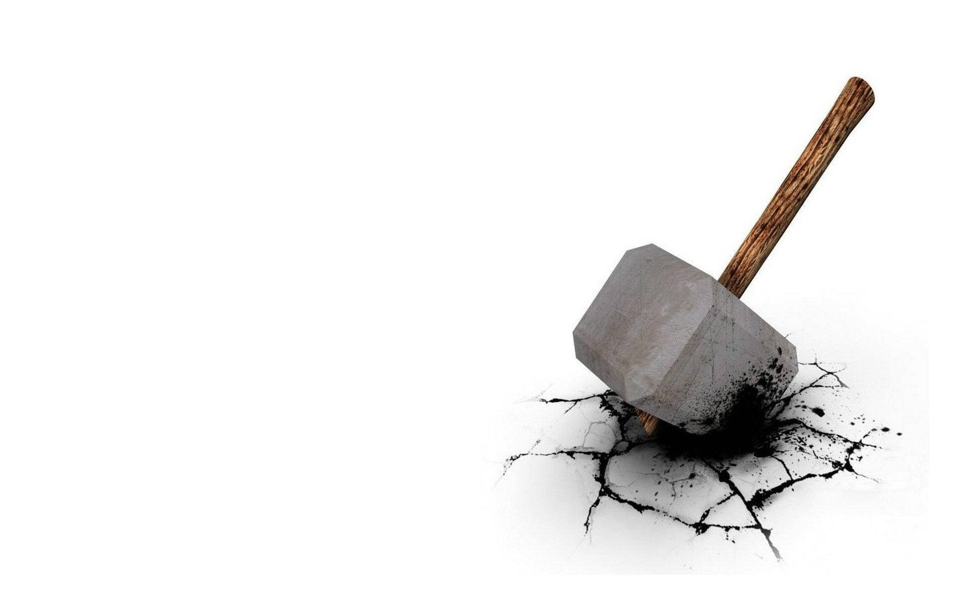 Martillo de Thor Rompiendo el Suelo Fondos de pantalla